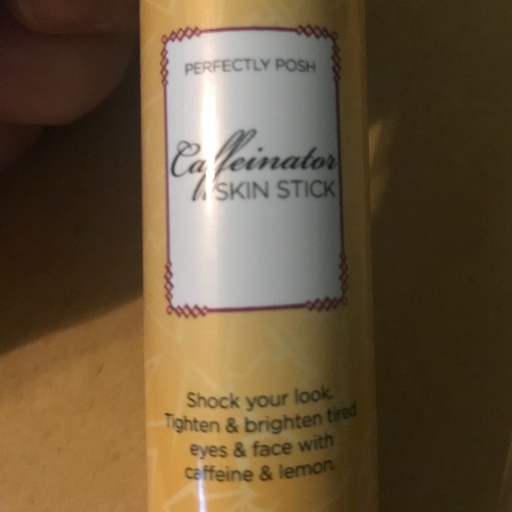 Caffeinated skin stick